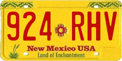 NM license plate 924RHV