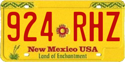 NM license plate 924RHZ