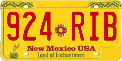 NM license plate 924RIB