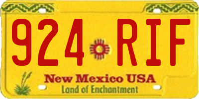 NM license plate 924RIF