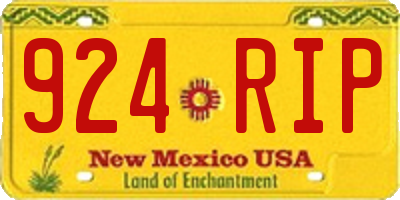 NM license plate 924RIP