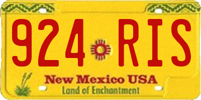 NM license plate 924RIS