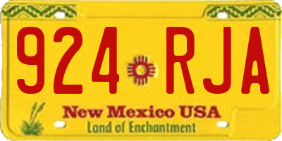 NM license plate 924RJA
