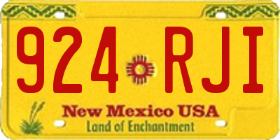 NM license plate 924RJI