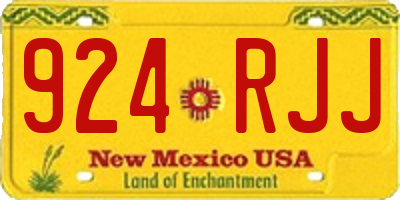NM license plate 924RJJ