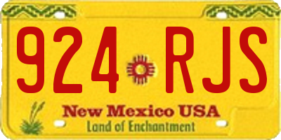 NM license plate 924RJS
