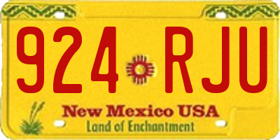 NM license plate 924RJU