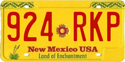 NM license plate 924RKP