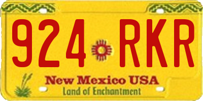 NM license plate 924RKR
