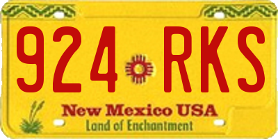 NM license plate 924RKS