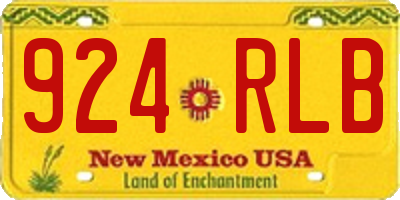 NM license plate 924RLB