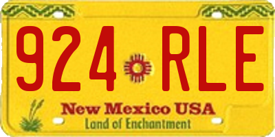 NM license plate 924RLE