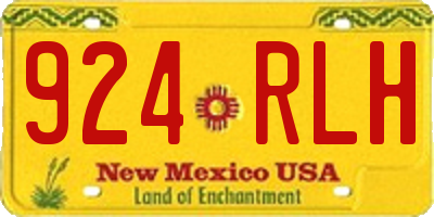NM license plate 924RLH