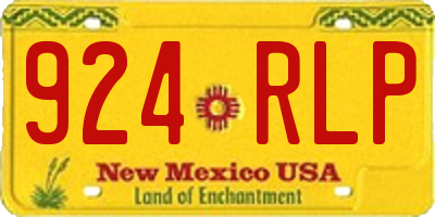 NM license plate 924RLP