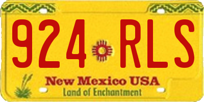 NM license plate 924RLS