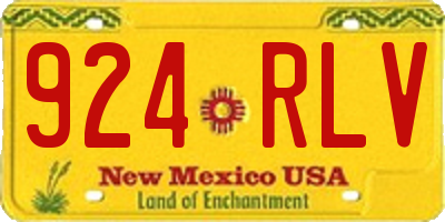 NM license plate 924RLV