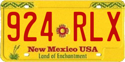 NM license plate 924RLX