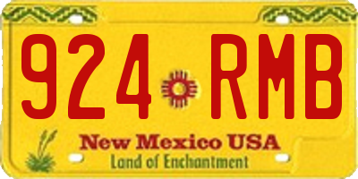 NM license plate 924RMB