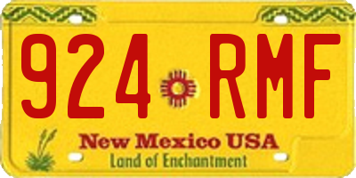 NM license plate 924RMF
