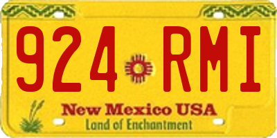 NM license plate 924RMI