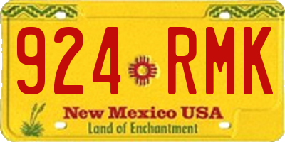 NM license plate 924RMK