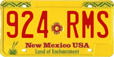 NM license plate 924RMS