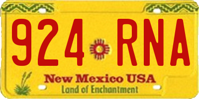 NM license plate 924RNA