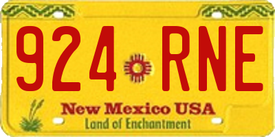 NM license plate 924RNE