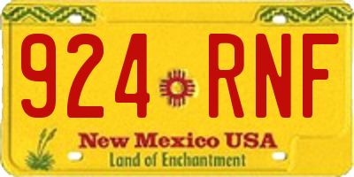NM license plate 924RNF