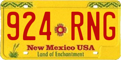 NM license plate 924RNG