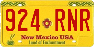NM license plate 924RNR