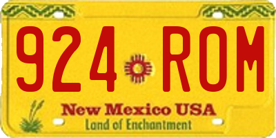 NM license plate 924ROM