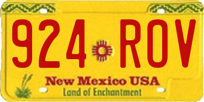 NM license plate 924ROV