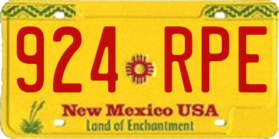 NM license plate 924RPE