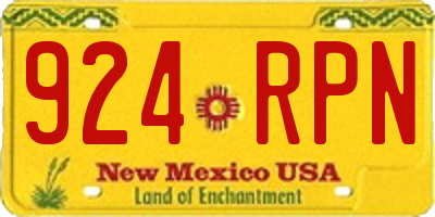 NM license plate 924RPN
