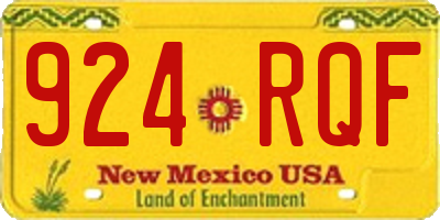 NM license plate 924RQF