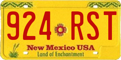 NM license plate 924RST