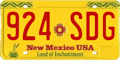 NM license plate 924SDG