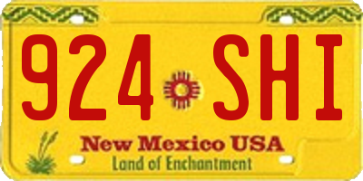 NM license plate 924SHI