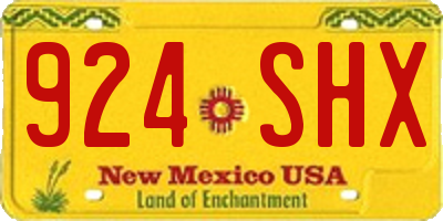 NM license plate 924SHX
