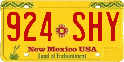 NM license plate 924SHY