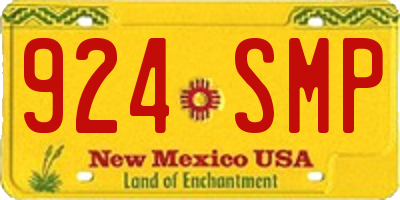 NM license plate 924SMP