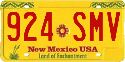 NM license plate 924SMV