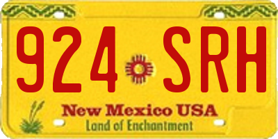 NM license plate 924SRH