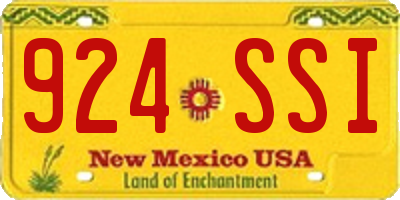NM license plate 924SSI