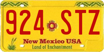 NM license plate 924STZ