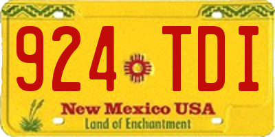 NM license plate 924TDI