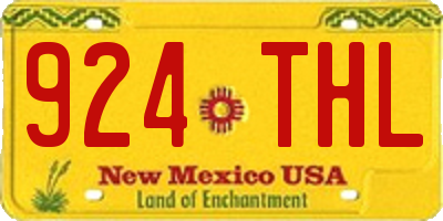 NM license plate 924THL