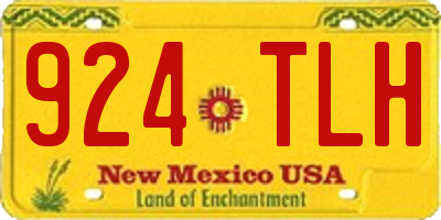 NM license plate 924TLH