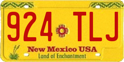 NM license plate 924TLJ